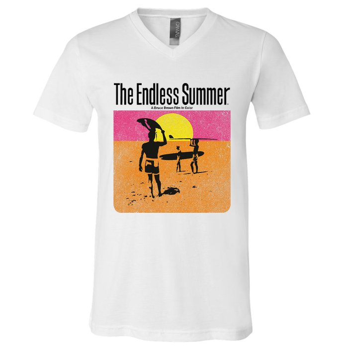 The Endless Summer 1966 Classic Surf Movie 60s V-Neck T-Shirt