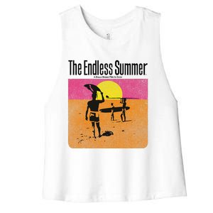 The Endless Summer 1966 Classic Surf Movie 60s Women's Racerback Cropped Tank