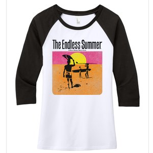 The Endless Summer 1966 Classic Surf Movie 60s Women's Tri-Blend 3/4-Sleeve Raglan Shirt