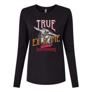 True Extreme Skateboarding Womens Cotton Relaxed Long Sleeve T-Shirt