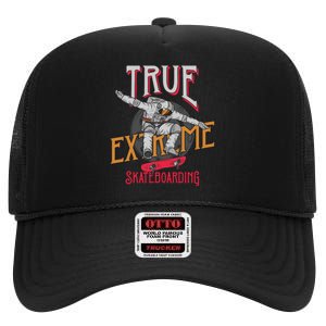 True Extreme Skateboarding High Crown Mesh Back Trucker Hat