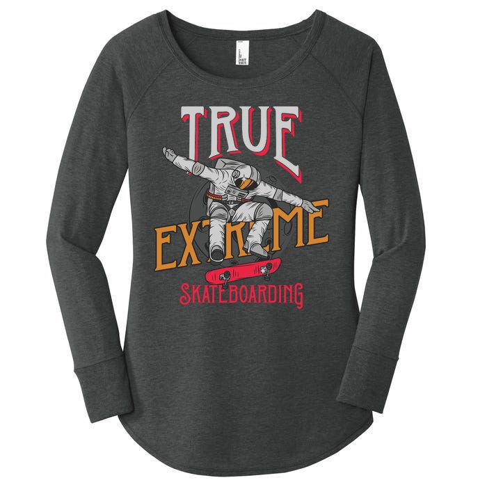 True Extreme Skateboarding Women's Perfect Tri Tunic Long Sleeve Shirt