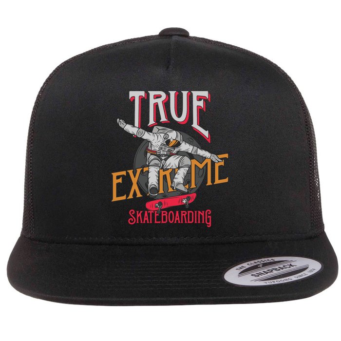 True Extreme Skateboarding Flat Bill Trucker Hat