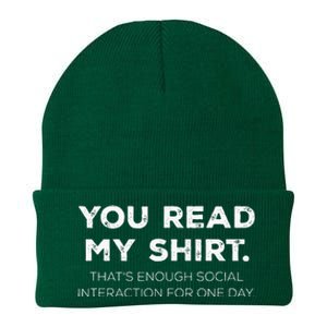 Thats Enough Social Interaction For 1 Day Funny You Read My Knit Cap Winter Beanie