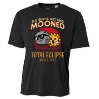 Total Eclipse Sun Getting Mooned April 8 2024 Cooling Performance Crew T-Shirt