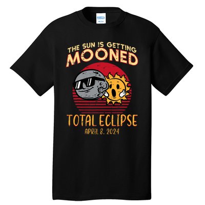 Total Eclipse Sun Getting Mooned April 8 2024 Tall T-Shirt