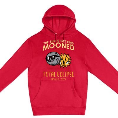 Total Eclipse Sun Getting Mooned April 8 2024 Premium Pullover Hoodie