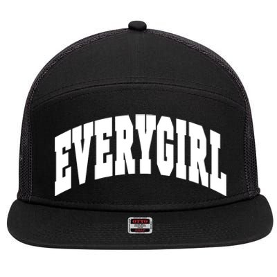 The Everygirl Shop Everygirl Green 7 Panel Mesh Trucker Snapback Hat