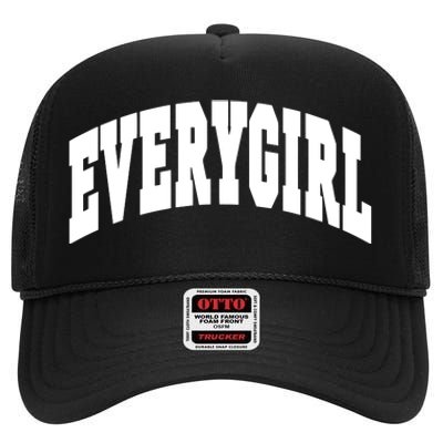 The Everygirl Shop Everygirl Green High Crown Mesh Back Trucker Hat