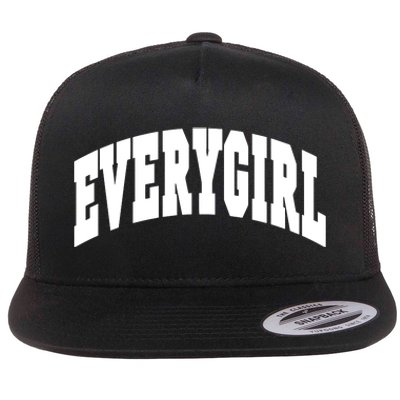 The Everygirl Shop Everygirl Green Flat Bill Trucker Hat