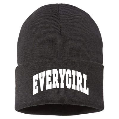 The Everygirl Shop Everygirl Green Sustainable Knit Beanie