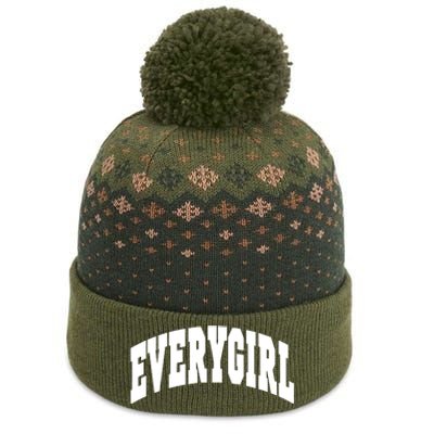 The Everygirl Shop Everygirl Green The Baniff Cuffed Pom Beanie