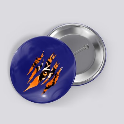 Tiger Eye Safari Zoo Wildlife Animal Zookeeper Costume Gift Button