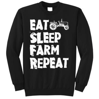 Tractor Eat sleep Farm Repeat Country Side Agriculture Sweatshirt