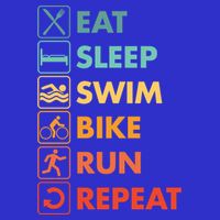 Triathlon Eat Sleep Swim Bike Run Repeat Cute Gift T-Shirt