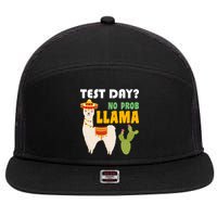 Test Day? No Prob Llama Cactus 7 Panel Mesh Trucker Snapback Hat