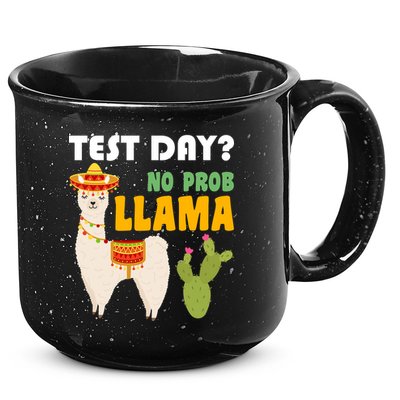 Test Day? No Prob Llama Cactus 15oz Campfire Ceramic Mug
