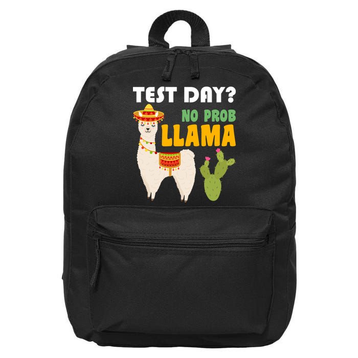 Test Day? No Prob Llama Cactus 16 in Basic Backpack