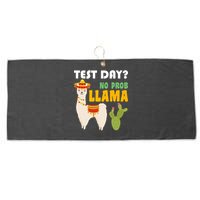 Test Day? No Prob Llama Cactus Large Microfiber Waffle Golf Towel
