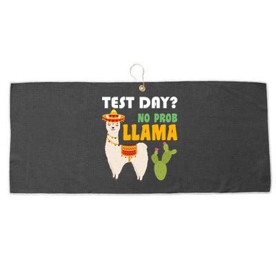 Test Day? No Prob Llama Cactus Large Microfiber Waffle Golf Towel