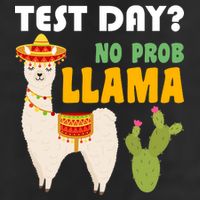 Test Day? No Prob Llama Cactus Large Microfiber Waffle Golf Towel