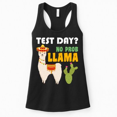 Test Day? No Prob Llama Cactus Womens Tank Top