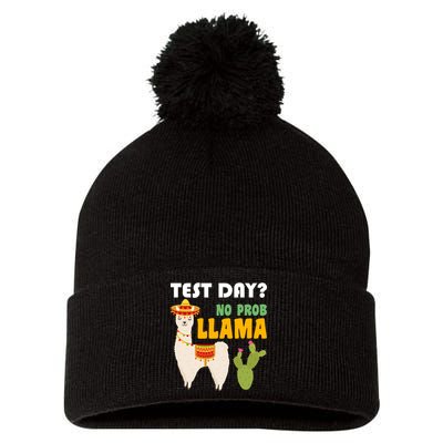 Test Day? No Prob Llama Cactus Pom Pom 12in Knit Beanie