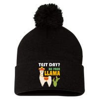 Test Day? No Prob Llama Cactus Pom Pom 12in Knit Beanie