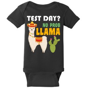 Test Day? No Prob Llama Cactus Baby Bodysuit