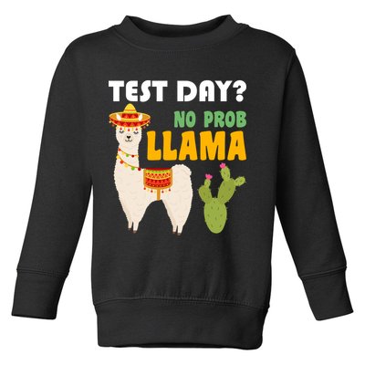 Test Day? No Prob Llama Cactus Toddler Sweatshirt
