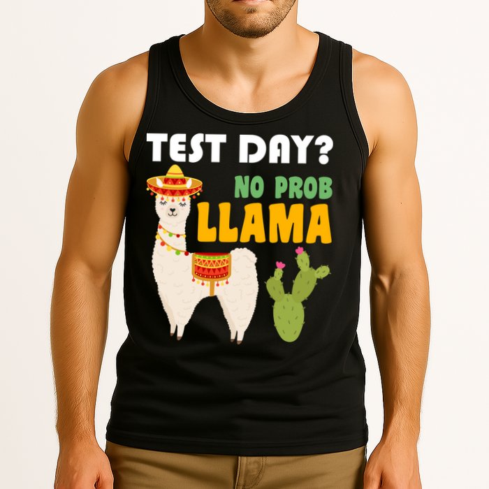 Test Day? No Prob Llama Cactus Tank Top