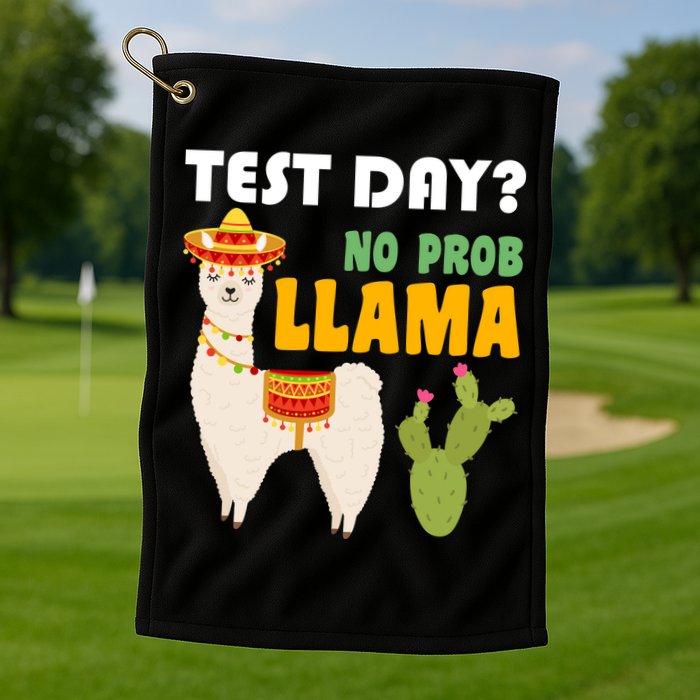Test Day? No Prob Llama Cactus Golf Towel