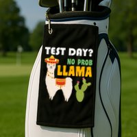 Test Day? No Prob Llama Cactus Golf Towel