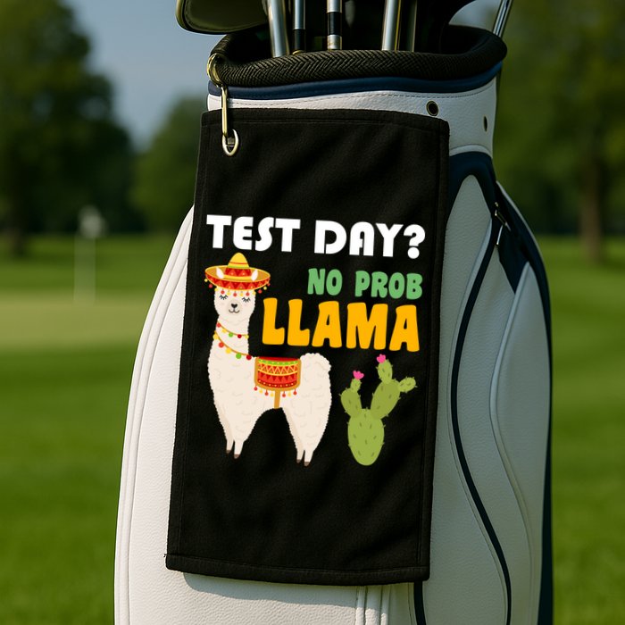Test Day? No Prob Llama Cactus Golf Towel