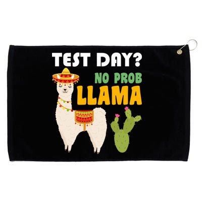 Test Day? No Prob Llama Cactus Grommeted Golf Towel