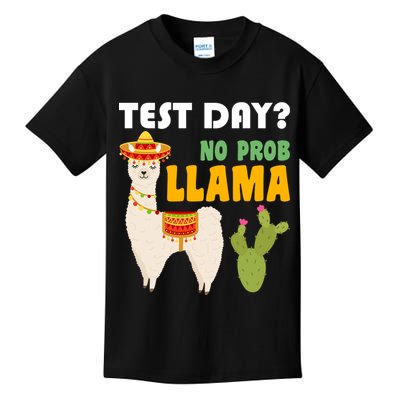 Test Day? No Prob Llama Cactus Kids T-Shirt