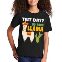 Test Day? No Prob Llama Cactus Kids T-Shirt