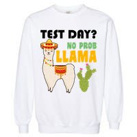 Test Day? No Prob Llama Cactus Garment-Dyed Sweatshirt