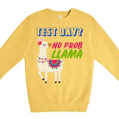 Test Day? No Probllama  Premium Crewneck Sweatshirt