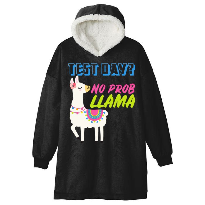 Test Day? No Probllama  Hooded Wearable Blanket