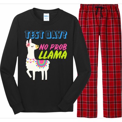 Test Day? No Probllama  Long Sleeve Pajama Set