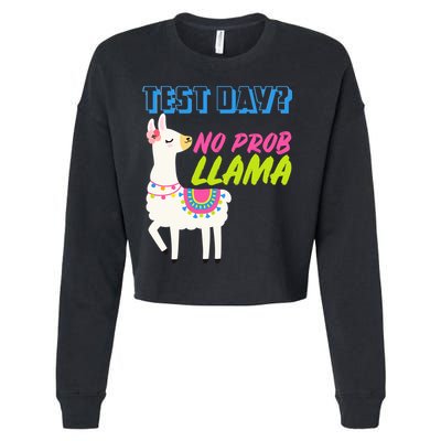 Test Day? No Probllama  Cropped Pullover Crew