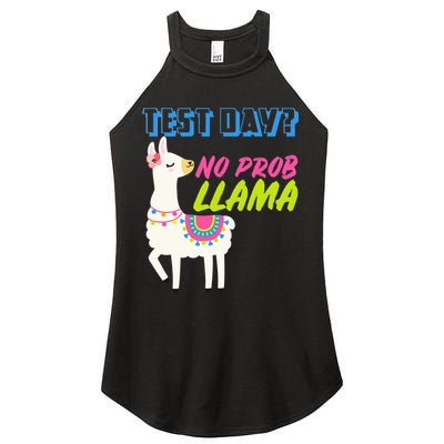 Test Day? No Probllama  Women's Perfect Tri Rocker Tank