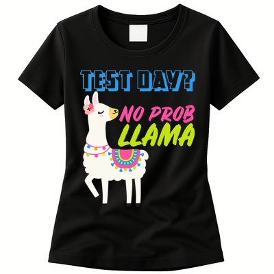 Test Day? No Probllama  Womens T-Shirt