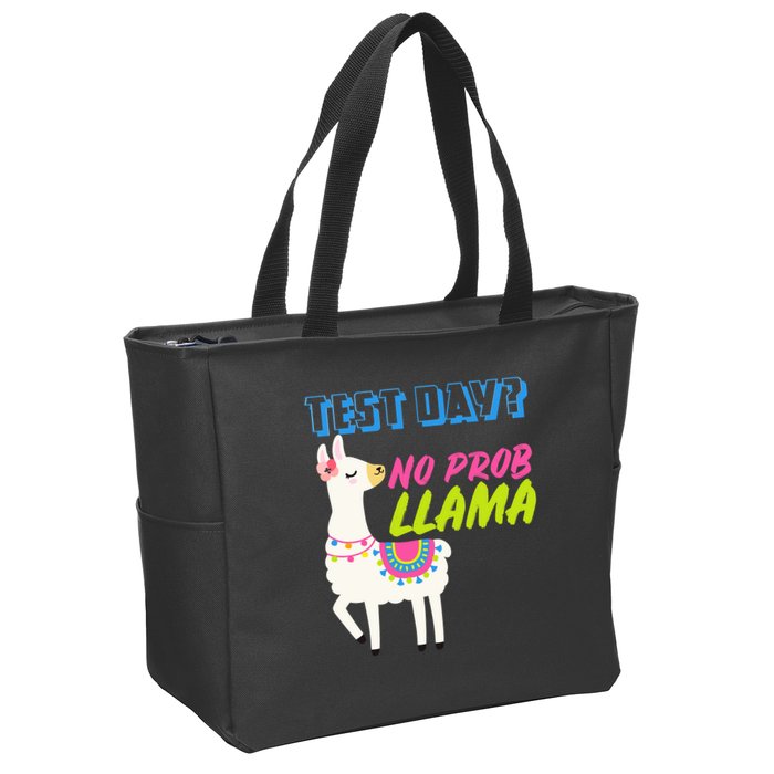 Test Day? No Probllama  Zip Tote Bag