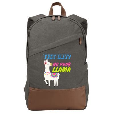 Test Day? No Probllama  Cotton Canvas Backpack