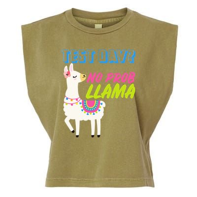 Test Day? No Probllama  Garment-Dyed Women's Muscle Tee