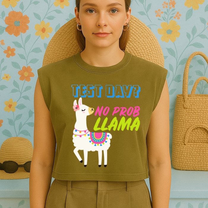 Test Day? No Probllama  Garment-Dyed Women's Muscle Tee