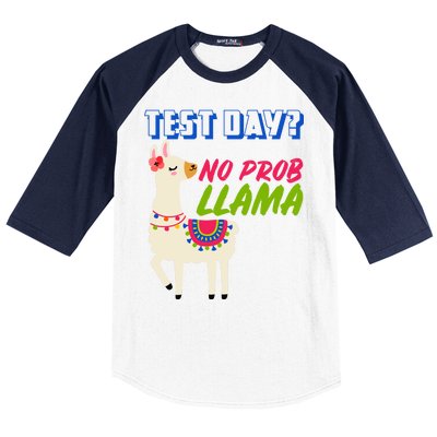 Test Day? No Probllama  Baseball Sleeve Shirt