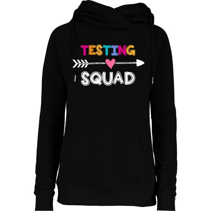 Testing Squad  Womens Funnel Neck Pullover Hood